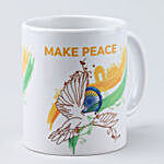 Make Peace White Printed Mug