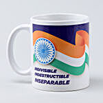 Indian Flag White Printed Mug