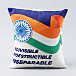 Indian Tri Colour Printed Cushion