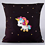 Cute Unicorn Printed LED Cushion