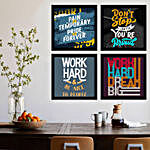 Dont Stop Until You are Proud Framed Set Of 4