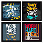 Dont Stop Until You are Proud Framed Set Of 4