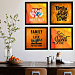 Family Is Defined By Love Frame Set Of 4