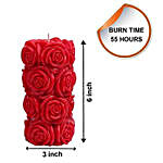 Rose Carved Pillar Scented Candle