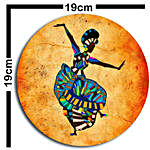 Wooden African Dancing Art Wallplatesset Of 3