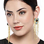 GT N Blue Floral Earrings