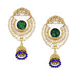 GT N Green Dome Shaped Jhumkas