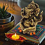 Crown Ganesha Small with base 3.5 inch