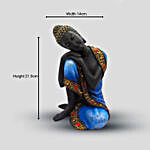 Resin Boy Buddha Blue 8.5 inch