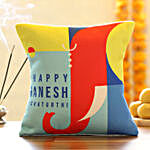 Ganesh Chaturthi Printed Greetings Cushion