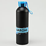 Personalised Black Metal Water Bottle