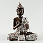 Brown & Silver Meditating Buddha Idol
