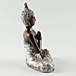 Brown & Silver Meditating Buddha Idol