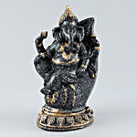 Grey Marble Finish Sitting Ganpati Idol