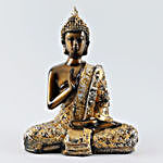 Meditating Buddha Idol- Brown & Orange