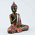Meditating Buddha Idol- Brown & Pink