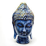 Spiritual Marble Finish Buddha Idol- Blue