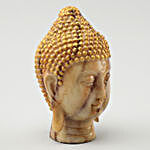 Spiritual Marble Finish Buddha Idol- Cream