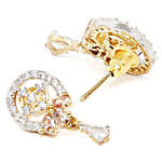 Handcrafted Gold American Diamond Stud Earrings