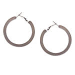 Handmade Metallic Black Hoop Earrings