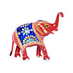 Red n Blue Handcrafted Elephant Showpiece