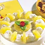 Delicious Pineapple Cream Cake Eggless Half Kg