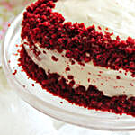 Red Velvet Heart Cream Cake Eggless 1 Kg