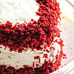 Red Velvet Heart Cream Cake Eggless- 1 Kg