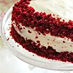 Red Velvet Heart Cream Cake Eggless- Half Kg