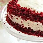 Red Velvet Heart Cream Cake Eggless- Half Kg