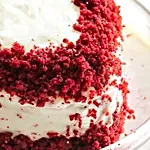 Red Velvet Heart Cream Cake Eggless- Half Kg