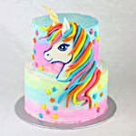 Two Tier Truffle Unicorn Cake- 1.5 Kg Eggless