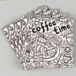 Coffee Time Funky Print Coaster Set