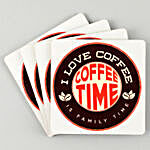 Love For Coffee Printed Coaster Set