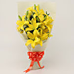 Yellow Asiatic Lilies Bouquet