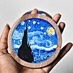 Starry Night Handpainted Wooden Coasters
