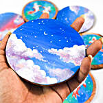 Sunset Sky Handpainted Wooden Coasters