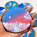 Sunset Sky Handpainted Wooden Coasters