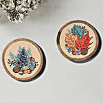 Aesthetic Pines Handpainted Wooden Coasters