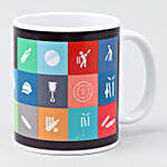 Cricket Elements Printed Mug