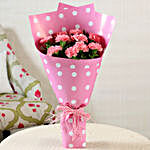 Mixed Carnations Polka Dot Bouquet