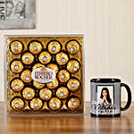Personalised Black Bday Mug & Ferrero Rocher- 24 Pcs