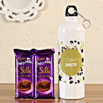 Personalised Bottle & Cadbury Silk