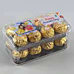 Personalised Anniversary Wishes Ferrero Rocher Box