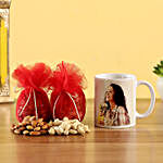 Personalised White Mug With Almonds Cashew Nuts