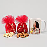 Personalised White Mug With Almonds Cashew Nuts