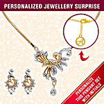 Traditional Gold Plated Personalised Pendant Set
