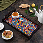 Peacock Admiration Wooden Tray