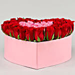 Pink & Red Roses Heart Box