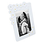 Personalised White Floral Photo Frame